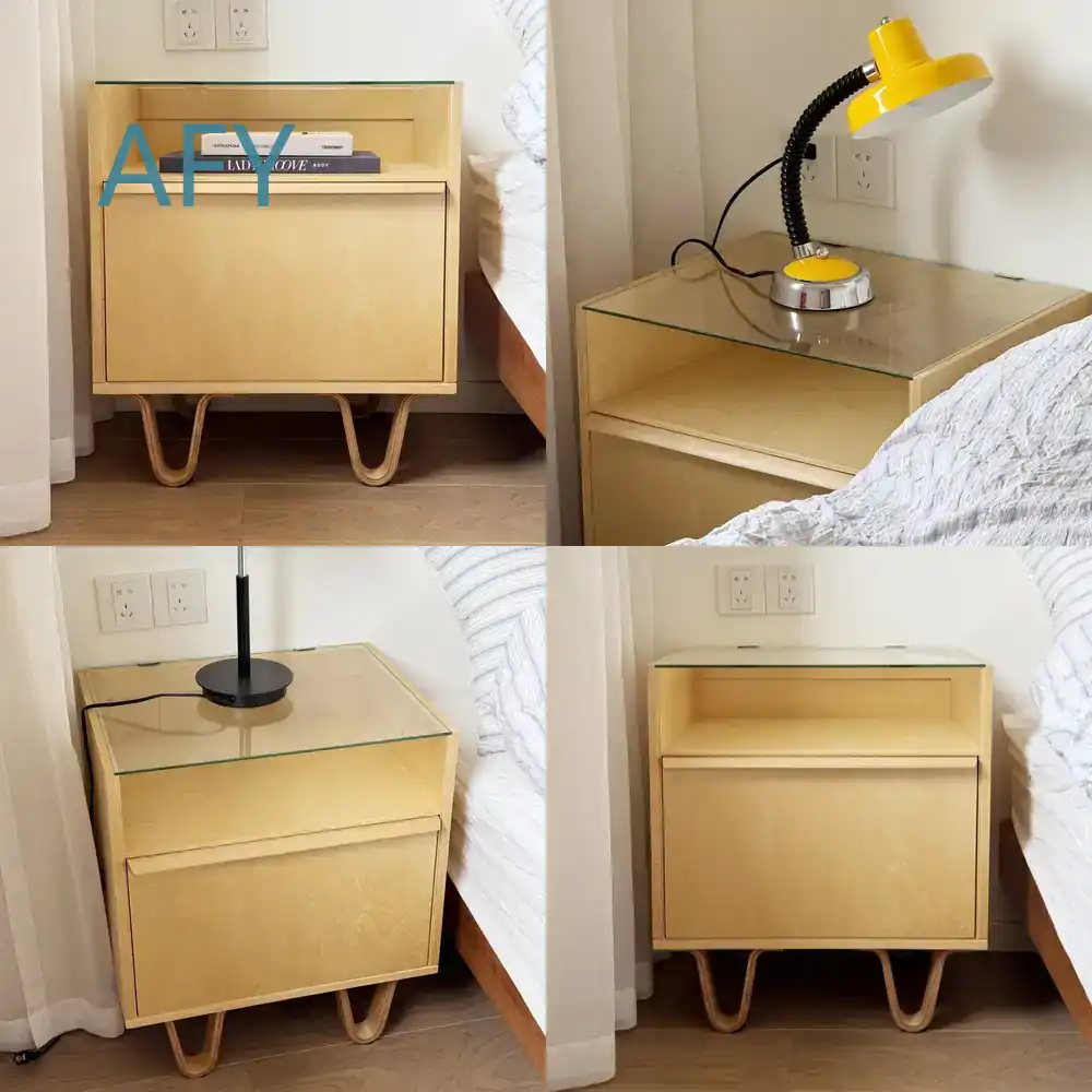 Muji Home Storage - Meja Samping Tempat Tidur Kayu Solid