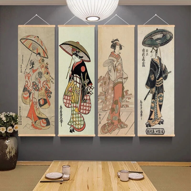 Japanese Lifestyle Anime - Poster Gulungan Dinding Anime Seni Kanvas