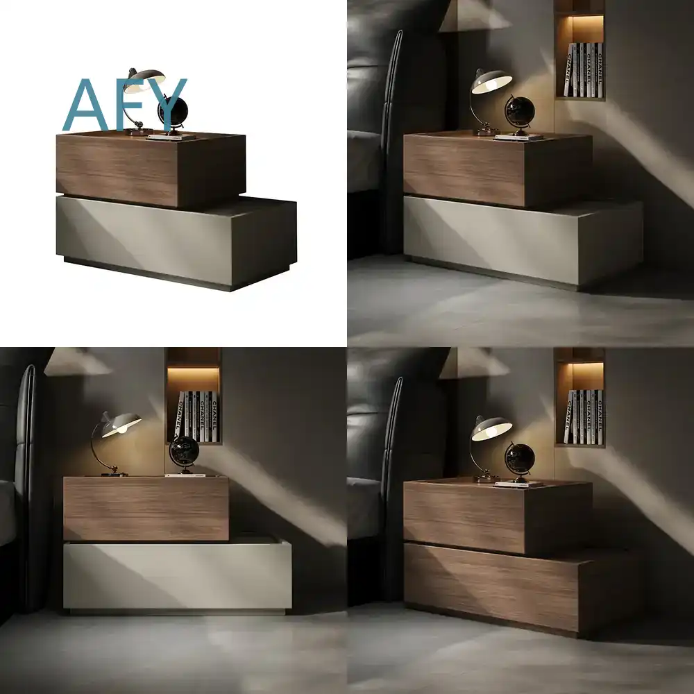 Muji Home Storage - Meja Samping Tempat Tidur Kayu Solid