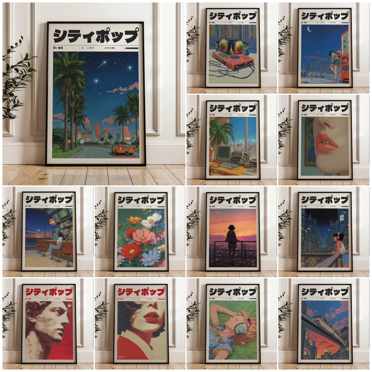 Japanese Lifestyle Anime - Seni Manifestasi Gaya Vintage, Poster Y2K