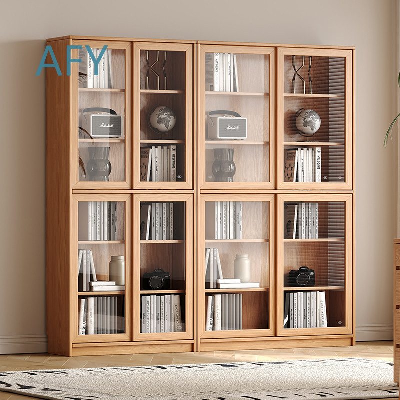 Rak Buku Kayu Oak Solid dengan - Muji Home Storage ulasan dan harga
