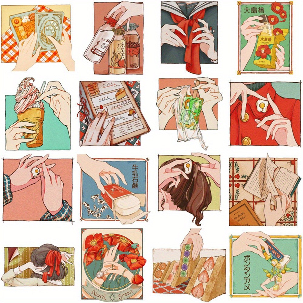 50Pcs Stiker Gaya Tradisional  - Japanese Lifestyle Anime ulasan dan harga