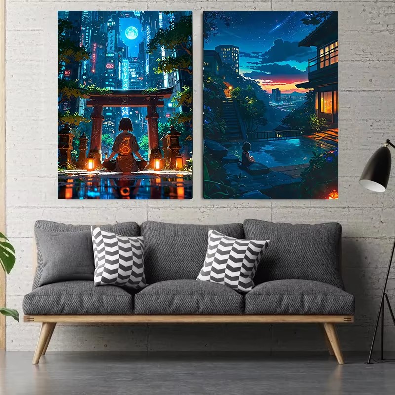 Poster Pemandangan Jalanan Neo - Japanese Lifestyle Anime ulasan dan harga
