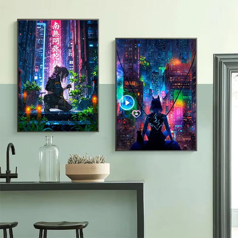 Poster Pemandangan Jalanan Neo - Japanese Lifestyle Anime ulasan dan harga